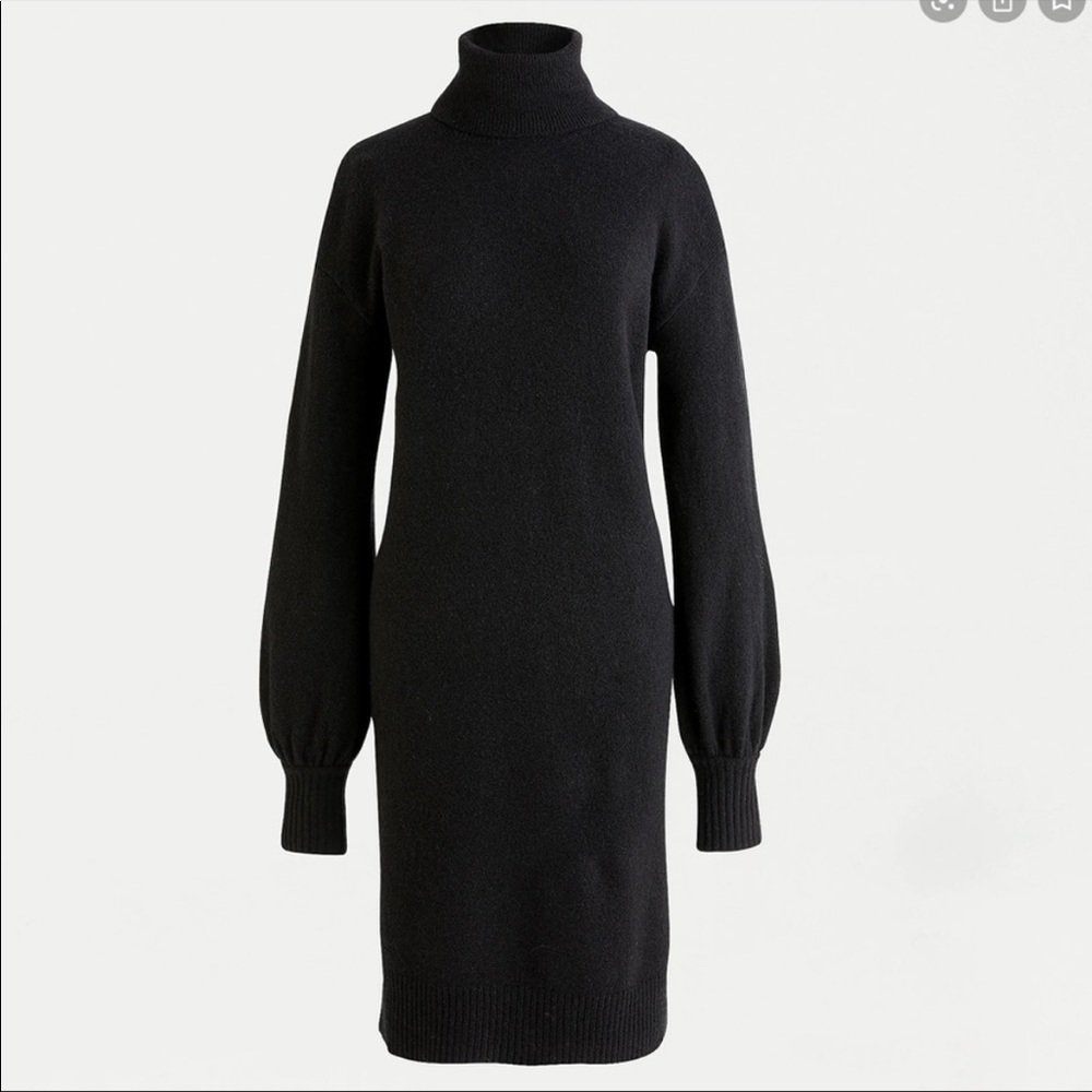 J Crew Black Turtleneck Sweater Dress